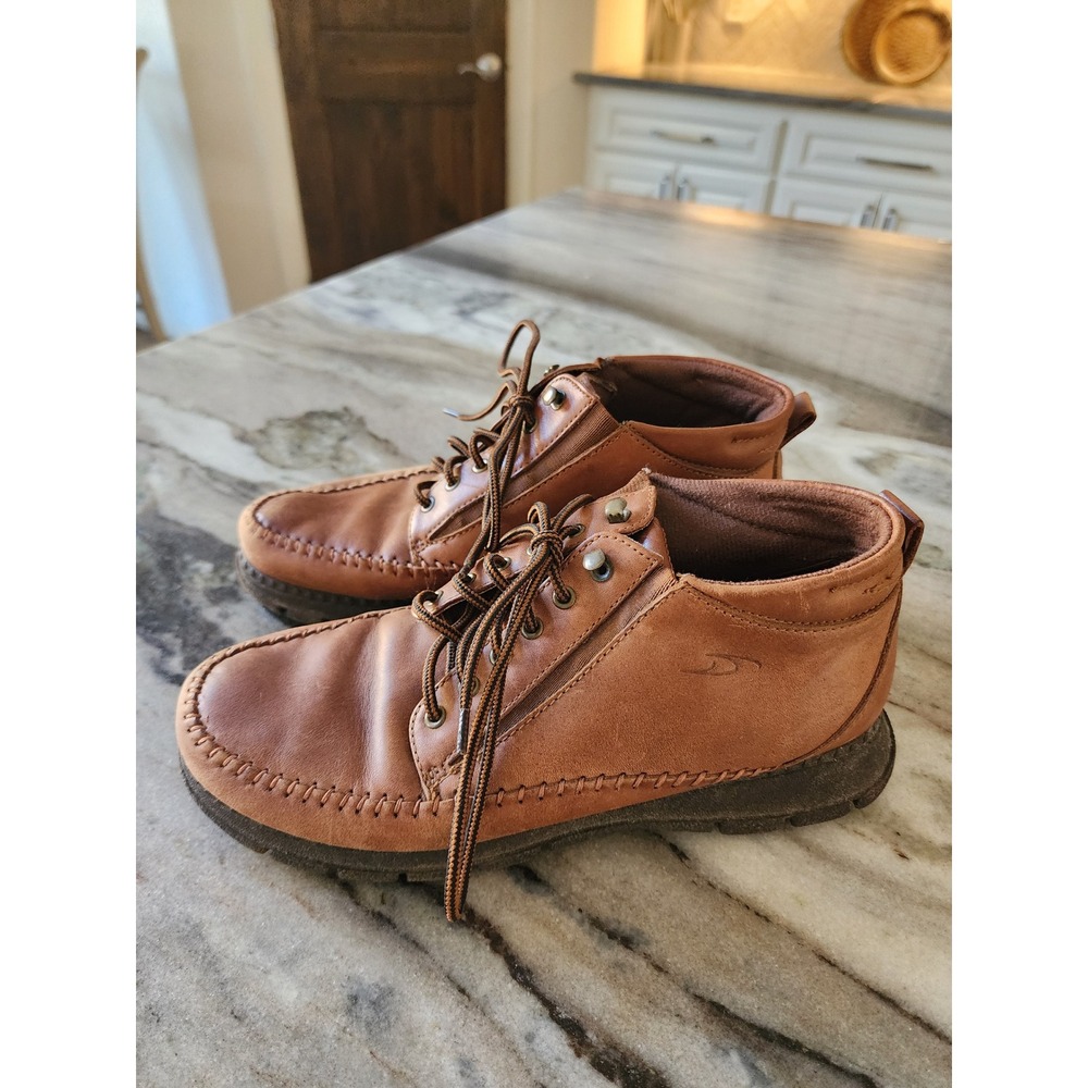 Dr Scholls Mily Chukka Women Tan Leather Lace Up Ankle Boots Comfort Shoes S